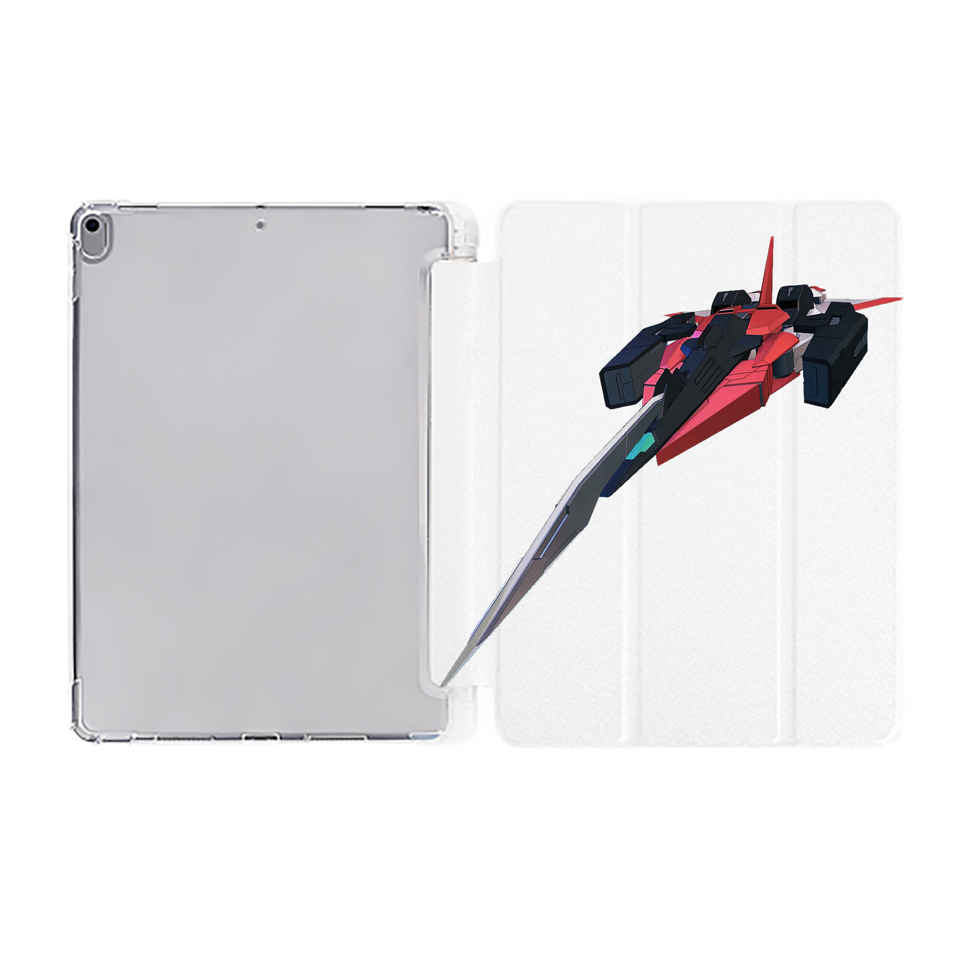 （画像用） 機動戦士ガンダム Mobile Suit Gundam IPad ケース ペン収納付き 三つ折りスタンド PUレザー×シリコン 対応機種9.5/10.5/10.9インチ